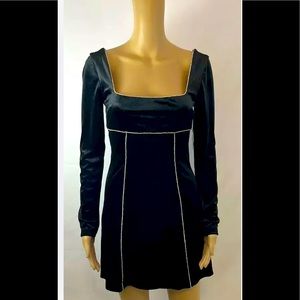 Forever 21 Party Collection Black Velvet and Rhinestone Dress Sz Small New